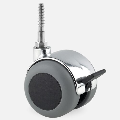 PPTP chrome wiel 50mm schroef 7x42 met rem 