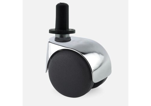 PP luxe wiel chrome metaal plug kunststof 13mm 