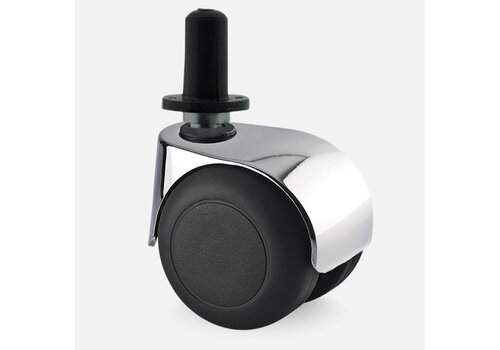 PPTP luxe wiel chrome metaal plug kunststof 13mm 