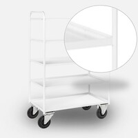 thumb-KOGA Schappenwagen wit met opstaande rand plateau's-1