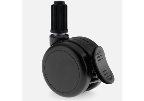 PAROL wiel 65mm plug 19mm met rem  PAROL wiel 65mm plug 19mm met rem