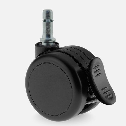 PAROL wiel 65mm stift 9mm met rem 