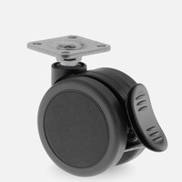 PATPROL wiel 75mm plaat 38x38mm met rem
