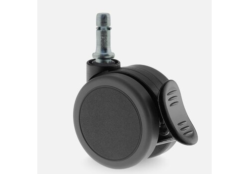 PATPROL wiel 65mm stift 9mm met rem 
