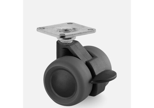 PATPHIGH wiel 39mm plaat 42x42mm met rem 