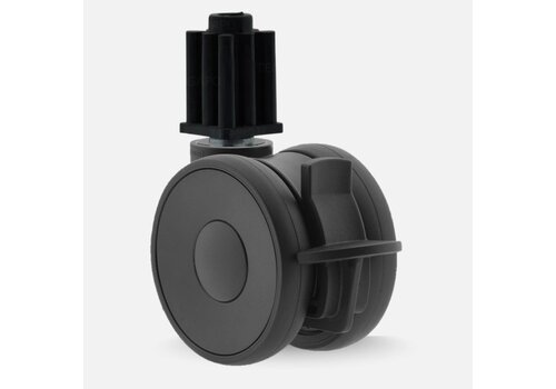 PAPU HIGH wiel 75mm plug vierkant 17mm met rem 