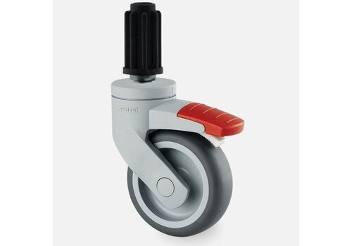 SYTP wiel 75mm plug 23mm met rem 