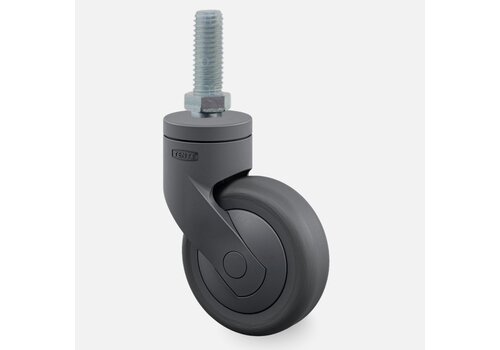 SYTP zwart afdekkap wiel 75mm bout M8x30 