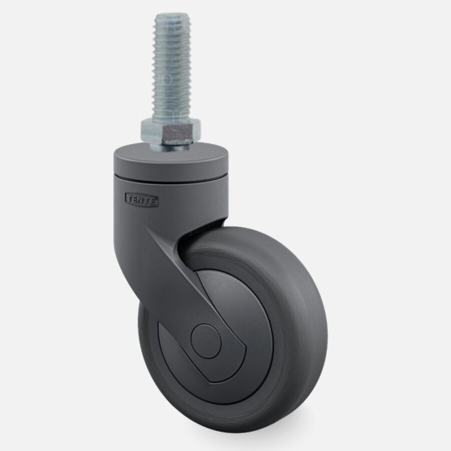 SYTP zwart afdekkap wiel 75mm bout M8x30-1