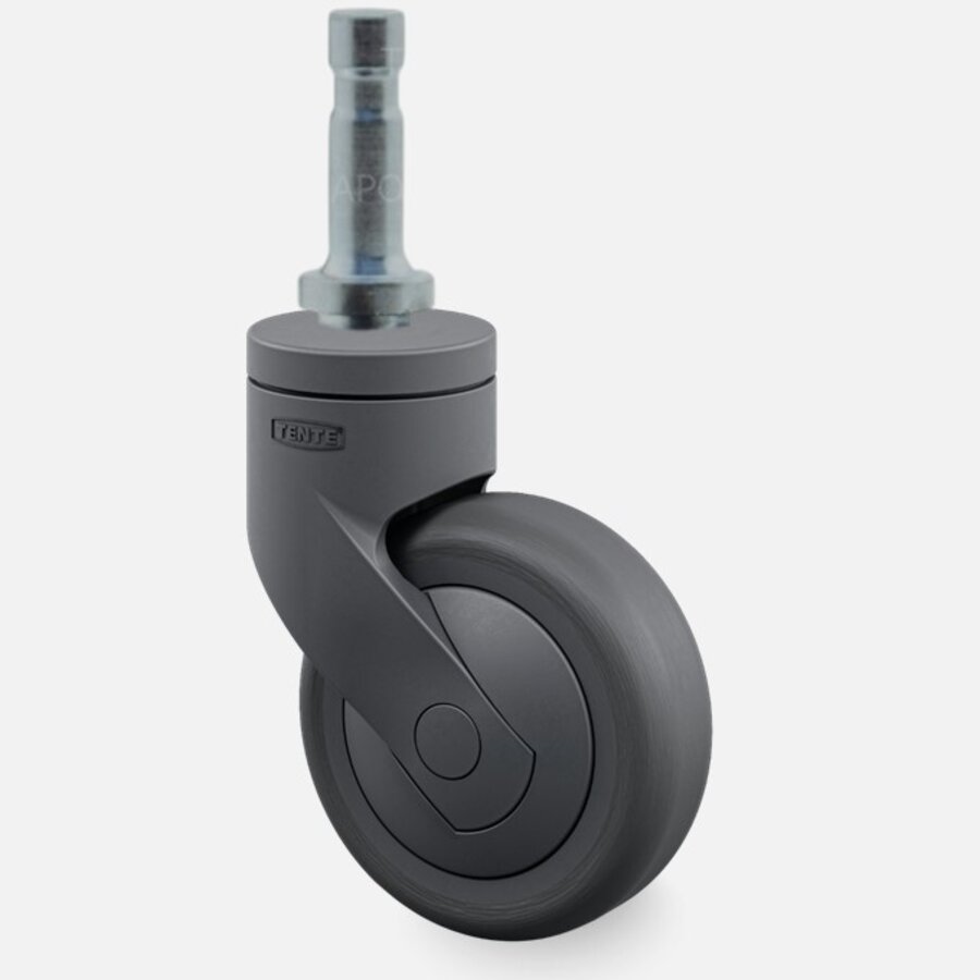 SYTP zwart afdekkap wiel 75mm stift 8mm-1