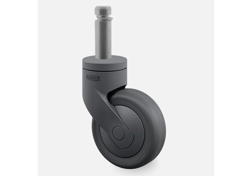 SYTP zwart afdekkap wiel 75mm stift 10mm (30) 