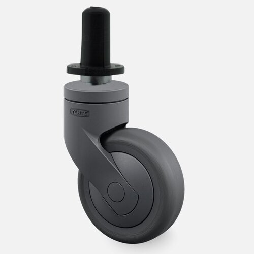 SYTP zwart afdekkap wiel 75mm plug rond kunststof 13mm 