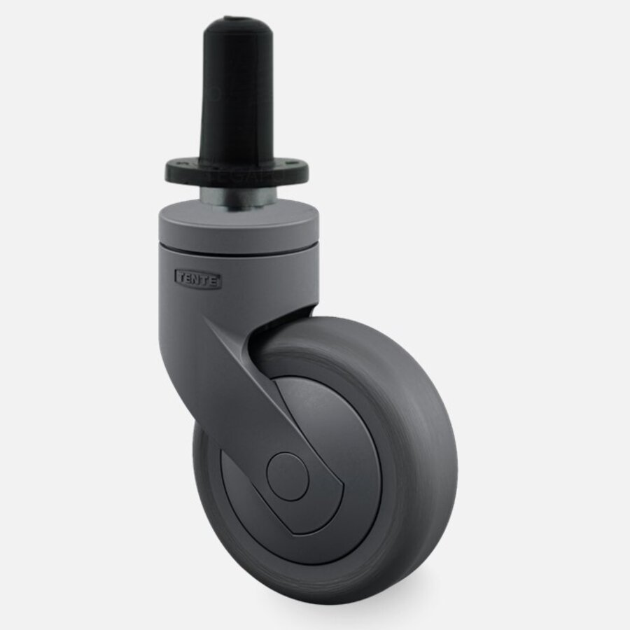 SYTP zwart afdekkap wiel 75mm plug rond kunststof 13mm-1