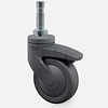 Made in Germany SYTP zwart afdekkap wiel 75mm stift 8mm met rem