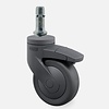 Made in Germany SYTP zwart afdekkap wiel 75mm stift 9mm met rem