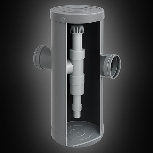 Zandvanger aansluiting 110mm inlaat - 125mm uitlaat 