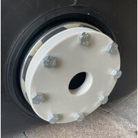 DEHOUST kunststof flens DF tanks met 1 1/2" draad