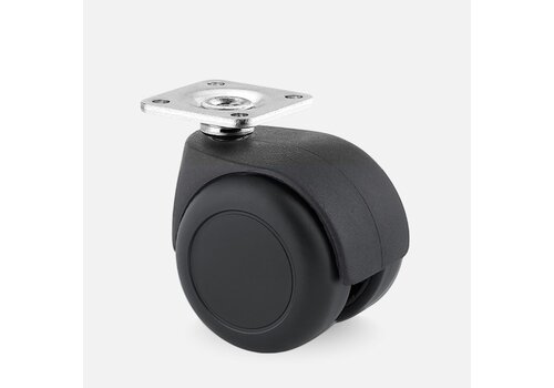 PPTP luxe wiel 50mm black line plaat 42x42mm 
