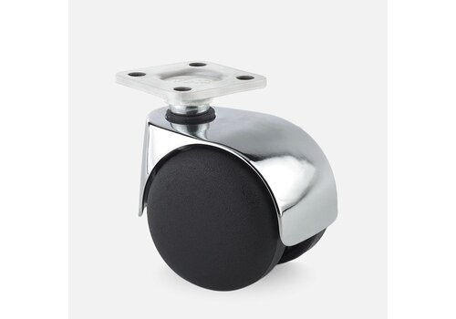 PP luxe wiel chrome metaal plaat 38x38mm 