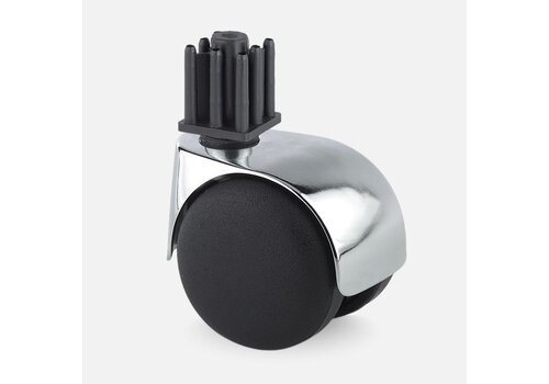 PP luxe wiel chrome metaal plug vierkant 16mm 