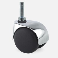 thumb-PP luxe wiel chrome metaal stift 8mm-1