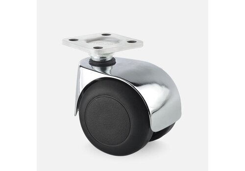 PPTP luxe wiel chrome metaal plaat 38x38mm 