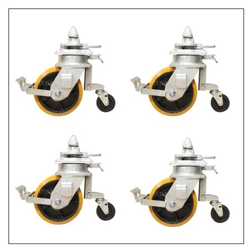 Set van 4 stuks zeecontainer wiel 13500 kg met ISO twistlock 