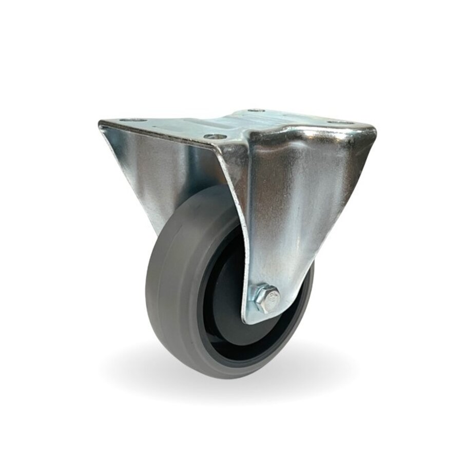 EdelRader bokwiel elastisch rubber grijs 80mm 2KO plaat-1