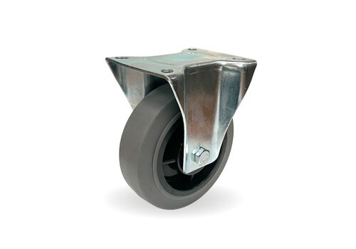EdelRader bokwiel elastisch rubber grijs 160mm 2KO plaat 