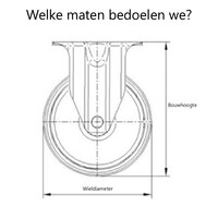 thumb-EdelRader bokwiel grijs rubber 200mm 2KA plaatbevestiging-2