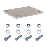 Lasschetsplaat staal met M10x16 bevestigingsset