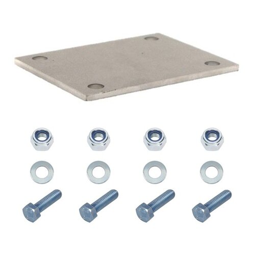 Lasschetsplaat staal met M10x16 bevestigingsset 