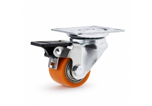 Livello zwenkwiel 35mm verzinkt 3PU plaat met rem 