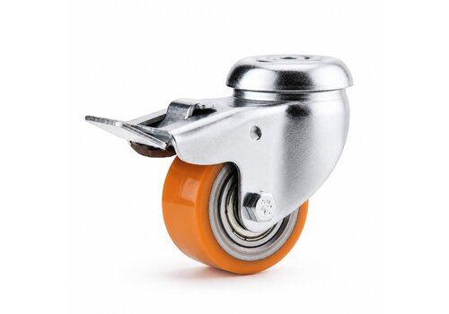FARO zwenkwiel 50mm verzinkt 3PU boutgat met rem 