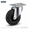TENTE Zwenkwiel rubber 125 3KO plaat