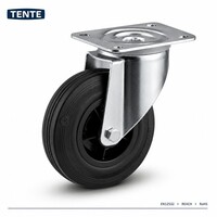 thumb-TENTE Zwenkwiel rubber 125 3KO plaat-1