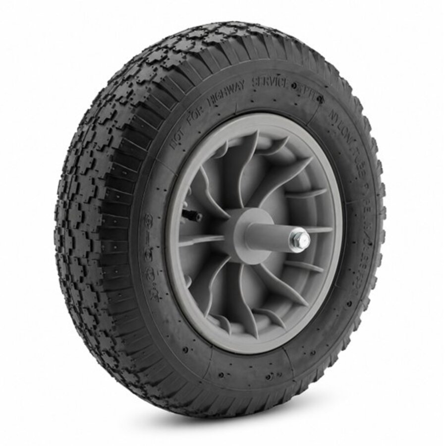 Kruiwagenwiel luchtband met as 190mm PRO-1