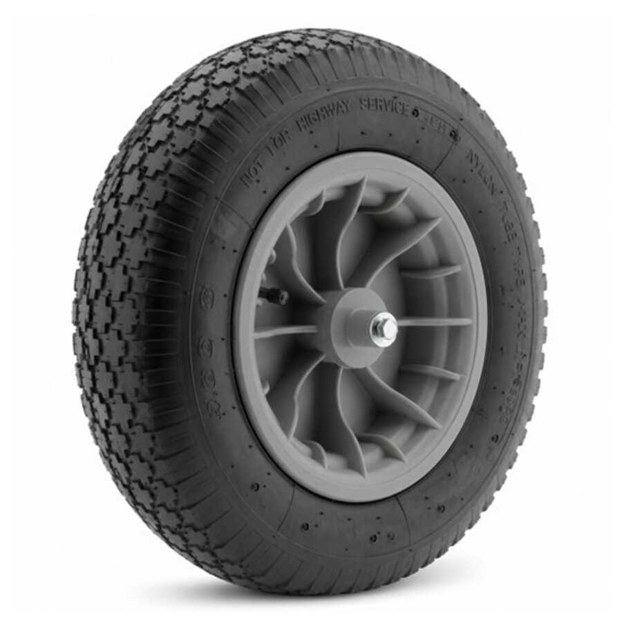 Kruiwagenwiel luchtband met as 125mm PRO-1