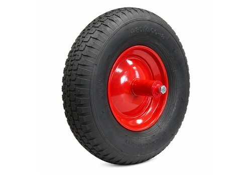 STAX kruiwagenwiel luchtband blokprofiel met as 250mm 