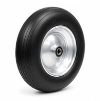 thumb-STAX Volrubber Wiel 385 mm – 300 kg – Kogellager asgat 20mm – Metalen Velg.-1