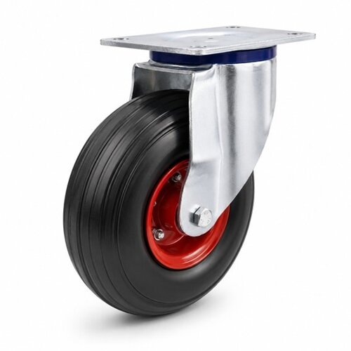 Veegmachine zwenkwiel volrubber massief 