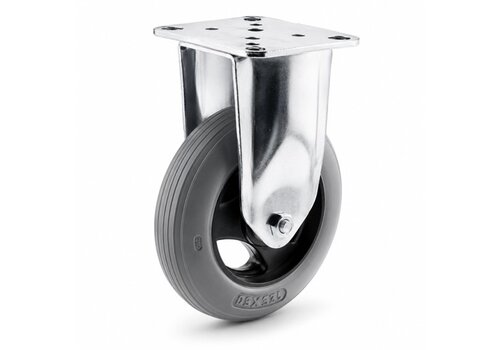 TENTE bokwiel unilast rubber 125 3KS plaat 