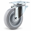 TENTE zwenkwiel elastisch rubber 160 3KO plaat