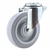 TENTE zwenkwiel elastisch rubber 160 3KO boutgat