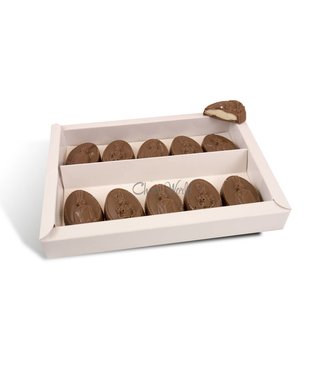 Chocolade paaseitjes 10 st met slagroom