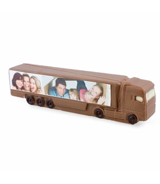 Chocolade vrachtauto met foto