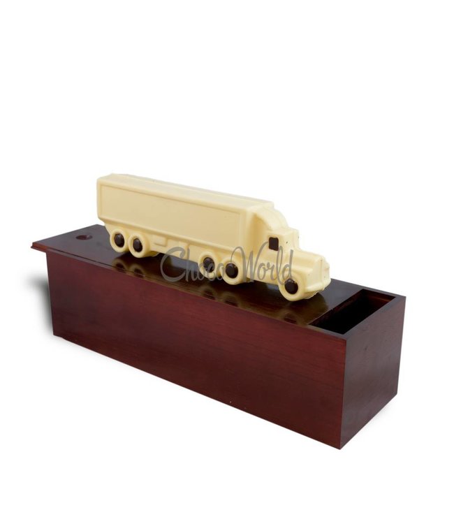 Chocolade vrachtwagen met garage