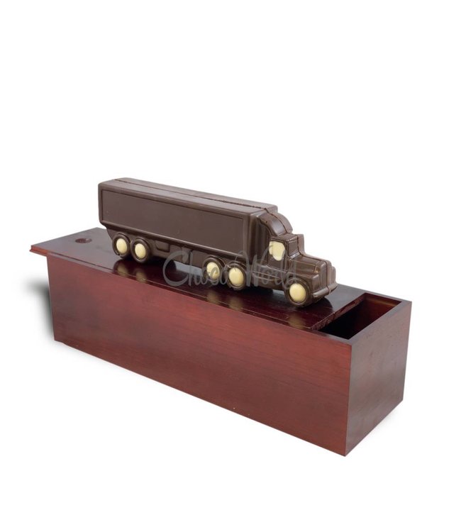 Chocolade vrachtwagen met garage
