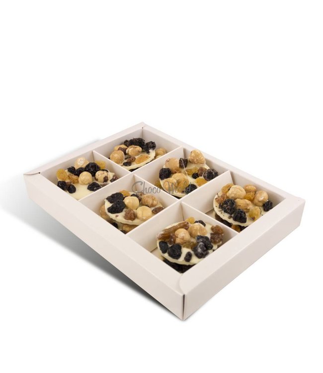 Chocolade flikken hazelnoot rozijn