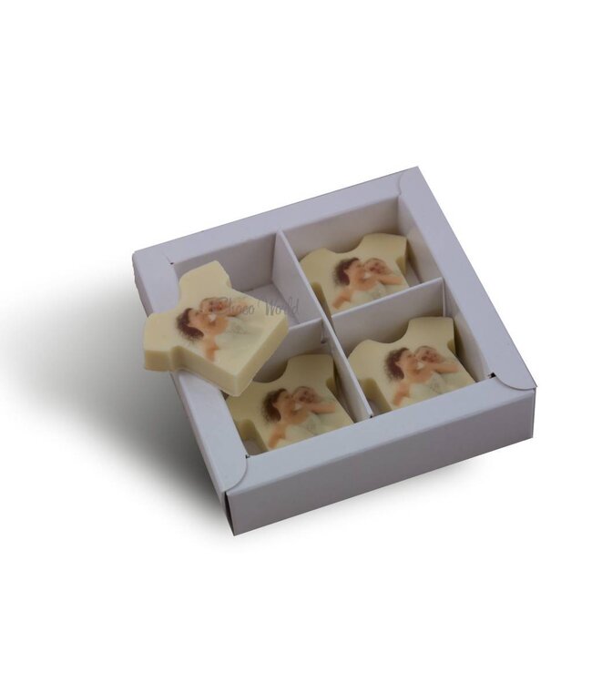 Chocolade t shirt 4 stuks